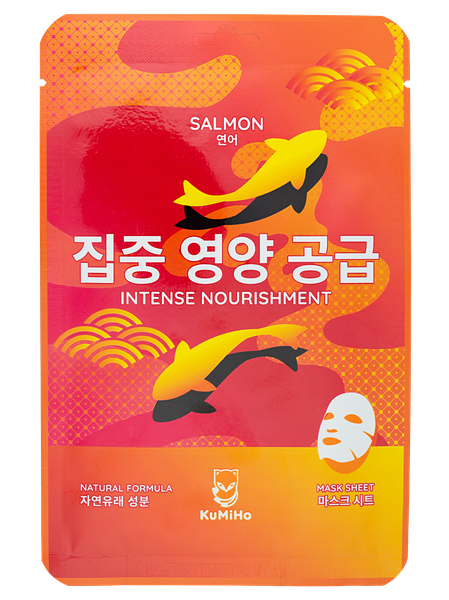 маска листовая - интенсивная питательная маска для лица с экстрактом лососевого масла